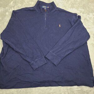 Polo Ralph Lauren Sweater Mens Size‎ 3XB Quarter Zip Pullover Estate Rib